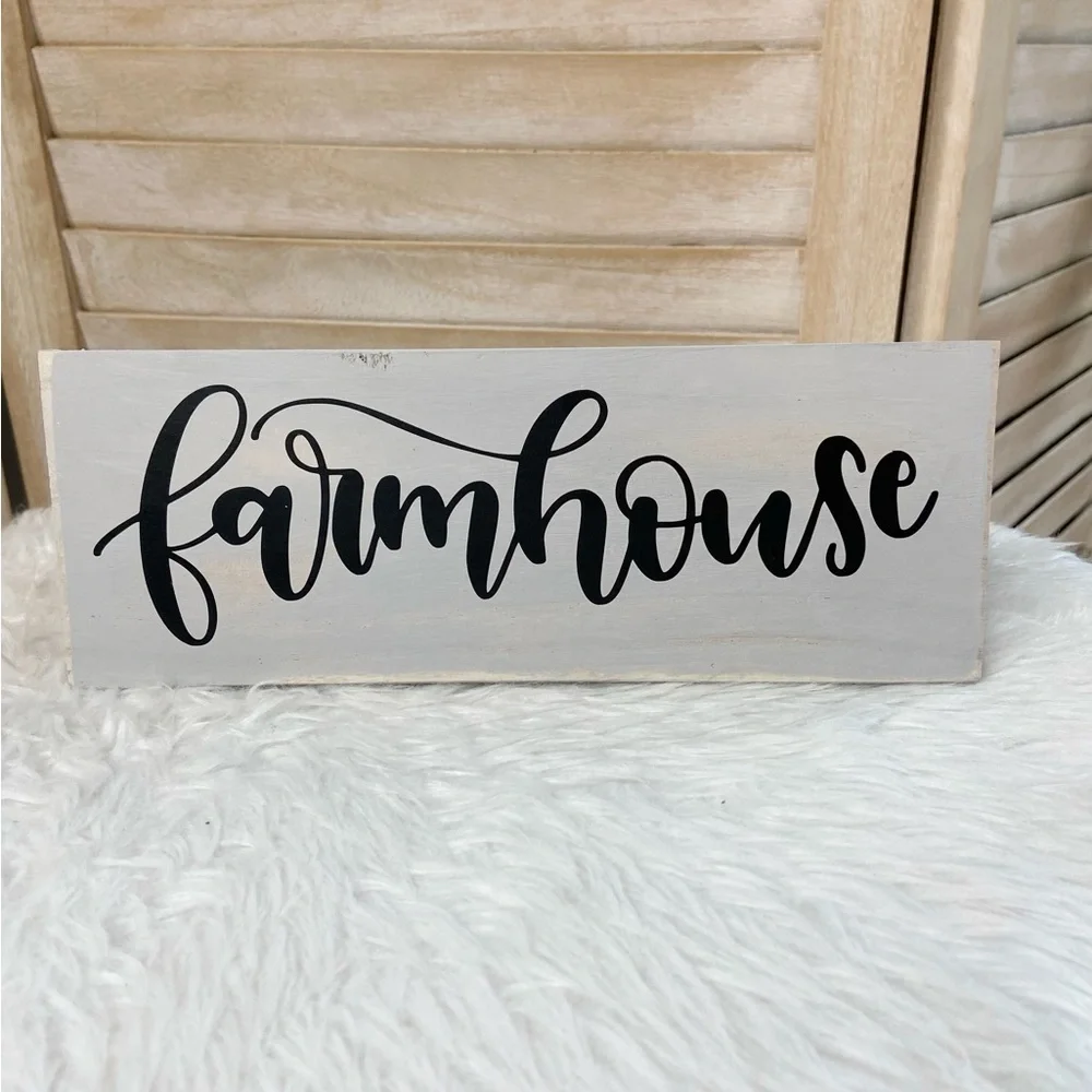 Farmhouse Charm Wood Sign